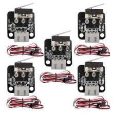 5 three-pin limit switches with cables, limit switches for 3D printers, mechanical limit switches M