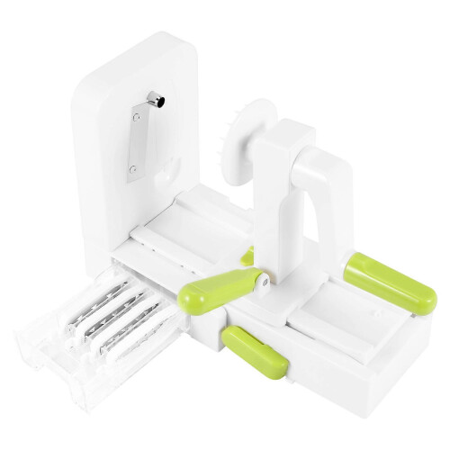 4-blade foldable vegetable spiralizer for vegetable pasta and spaghetti, zucchini