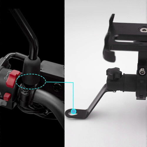 2pcs 10mm Bolt Motorcycle Mirror Extension Tripod Mobile Phone Conversion Extension Mount Adapter 1