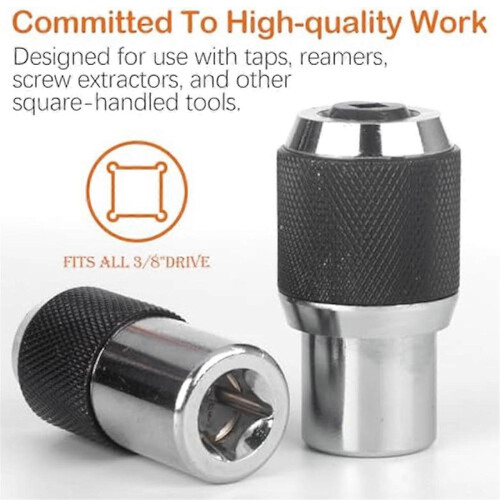 2-piece tap socket set, extraction tool with adjustable jaws, suitable compatible with taps, reamers, screw extractors 2