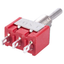 Mini interruptor momentáneo (encendido/apagado/encendido) SPDT de 12 V, plateado, para modelismo ferroviario, paquete de 5