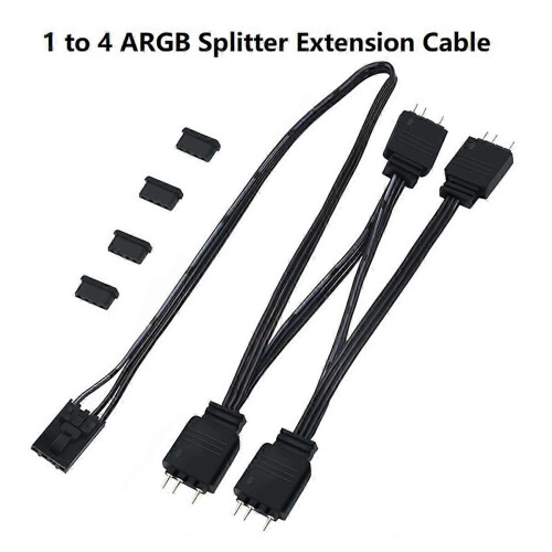 Καλώδια επέκτασης διαχωριστή ARGB 1 έως 4 για ARGB 5V 3 ακίδων σε Corsair Commander Core και iCUE Co 1