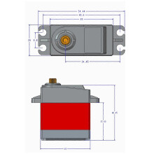 20kg digitálne servo s vysokým krútiacim momentom + 20kg parabolické servo odpaľovacie zariadenie pre lietadlá R