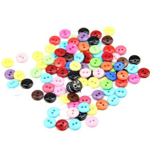 100 pieces 8mm colorful round resin buttons sewing accessories