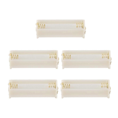 5 round 3x 1.5V AAA battery holder housing box white