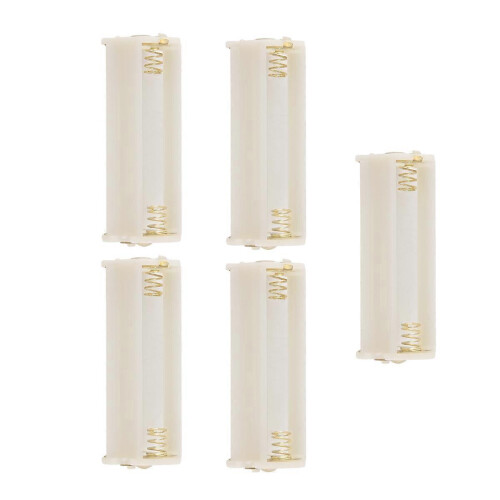 5 round 3x 1.5V AAA battery holder housing box white 1