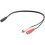 3.5 mm stereo jack, 2 RCA jacks, AV cable, auxiliary audio adapter cable 3