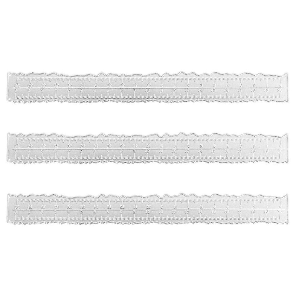 3 Pieces 21.3 Cm Metal Rulers With Irregular Edges Compatible With Card Making, Scrapbooking And Craft Decoration 8697290647033