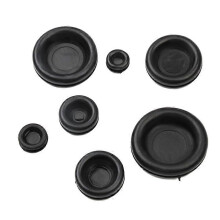 170-piece rubber sealing assortment kit in 7 sizes, fireproof hole plug set compatible with electrical wire seals, solid wood