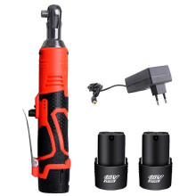 18V Akku-Elektromotorratschenschlüssel-Set Winkelbohrmaschine-Schraubendreher Autoreparaturwerkzeug EU-Stecker