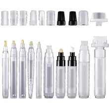 10 refillable colored pencils, empty pencil sticks, colored markers, refillable empty acrylic paint pencils for