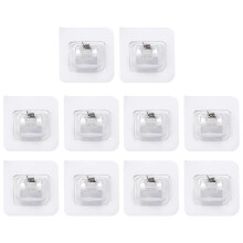 10 self-adhesive curtain rod holders, drill-free, adjustable