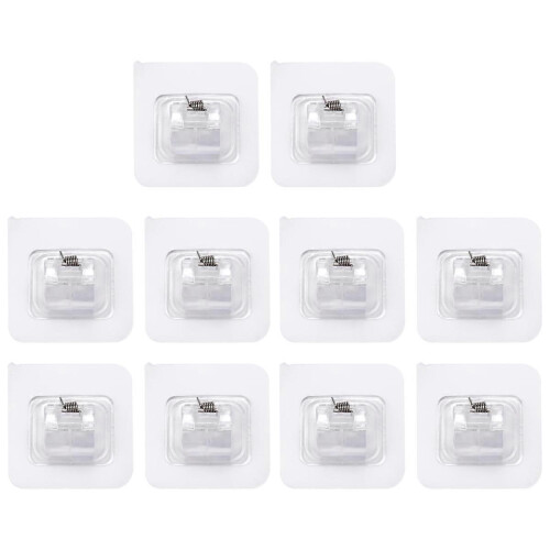 10 self-adhesive curtain rod holders, drill-free, adjustable