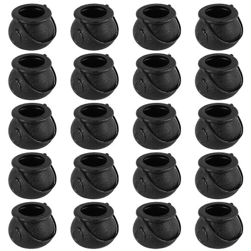 20 Mini Candy Cauldrons Witch Skeleton Cauldron Holders with Handles compatible with Halloween Easter St. Pat 1