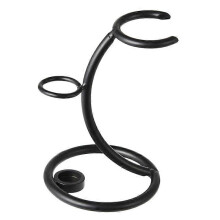 1 x 2-in-1 scheerstandaard voor heren, inclusief een gebogen scheerkwast, een houder voor een handmatig scheermes en baardaccessoires.