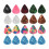 20 colored celluloid thin guitar picks 0.46mm / 0.71mm, color random 2