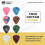 20 colored celluloid thin guitar picks 0.46mm / 0.71mm, color random 4