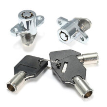 Set of 2 padlocks for rigid shoulder bags, with 3 keys, for Harley Touring Electra Glide Road King (new).