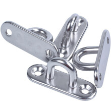 4 pieces 5mm 304 stainless steel oblong eye plate stacking ring hooks