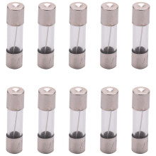10 fusibles de vidrio de acción lenta con retardo de tiempo, 250 V, 10 A, tubos de 5 mm x 20 mm
