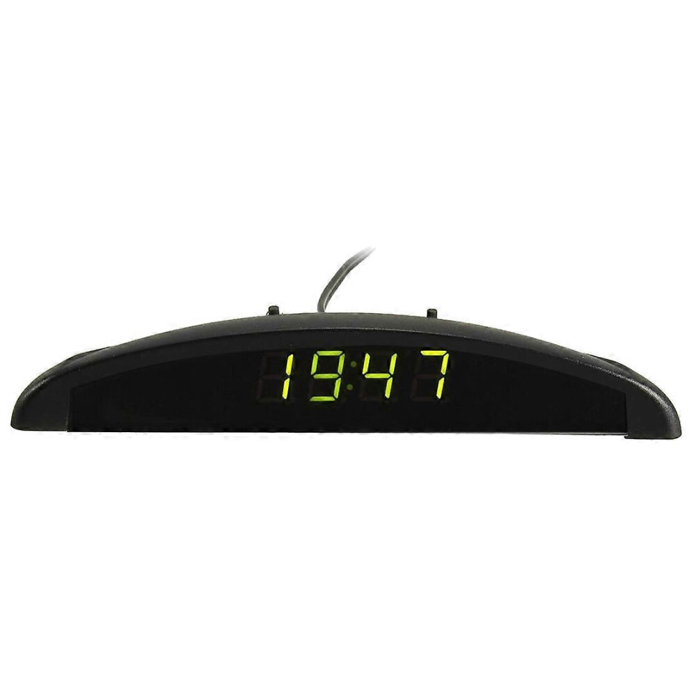 3-In-1 Car 12V Digital Led Voltmeter Voltage Temperature Clock Thermometer 8245120151412
