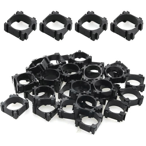 30 pluggable battery holders compatible with 18650 lithium batteries, plastic holders