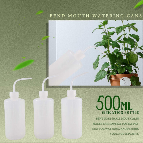 Σετ 3 ποτιστήρια 500ml (17oz) για φυτά εσωτερικού χώρου, πλαστικές σύριγγες 2