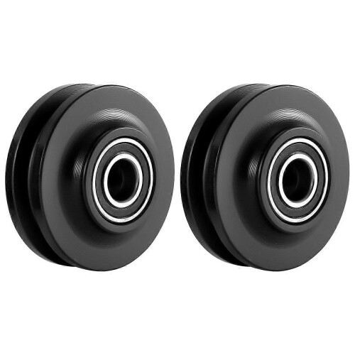 2 rollers for sliding barn doors, heavy-duty rollers for cabinets and windows, silent sliding door rail.