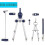 9-piece set for geometric drawing, compass, drawing tools for geometry, drawing, mathematics and design 2