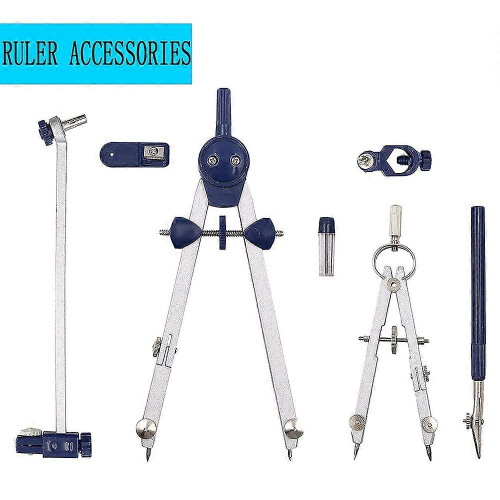 9-piece set for geometric drawing, compass, drawing tools for geometry, drawing, mathematics and design 1