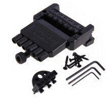 1 set of black bridge saddles for electric guitar, spare parts for 6-string electric guitar