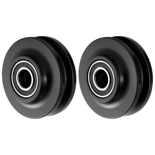 2 rollers for sliding barn doors, heavy-duty rollers for cabinets and windows, silent sliding door rail. 2