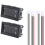 Set di 2 voltmetri-amperometri digitali CC 100V 10A con doppio display LED blu e rosso. 5
