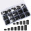 320 pieces electrical socket screw spacers, black nylon round spacer assortment, plastic spacers W 1