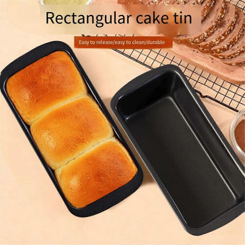 1pc Rectangular Bread Pan Toast Bread Pan Cake Pan Carbon Steel Baking Pan DIY Non-S 2