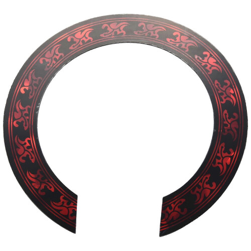 1 rosette sticker with red pattern for acoustic classical guitar (spare part)
