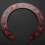 1 rosette sticker with red pattern for acoustic classical guitar (spare part) 4