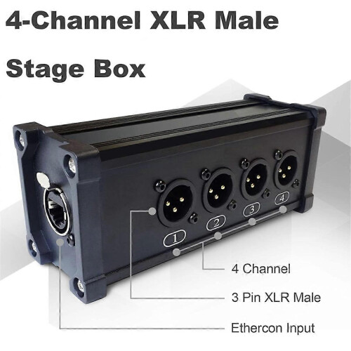 4-channel 3-pin Ethercon cable extension, XLR network multi-extension cable for stage lighting and recording 2