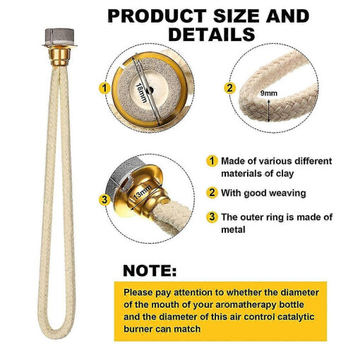 1 durable replacement wick catalyst burner compatible with fragrance oil lamps, aromatherapy diffusers, 14.4cm 2