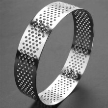 8 pieces 8cm stainless steel tartlet molds compatible with French desserts, mousse, fruit tarts, tart rings and quiche molds