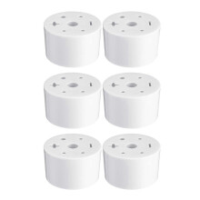 6 pieces of cemetery vase inserts, plastic flower holders compatible with graves with 7-hole cylinder holder