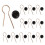 200 pieces black gold tone solder PCB board breadboard test point pins 3