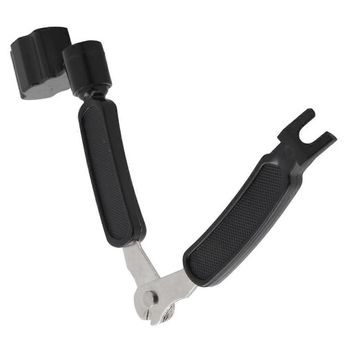 Multifunctional 3-in-1 guitar accessory: string rotator, peg extractor and string cutter. 2