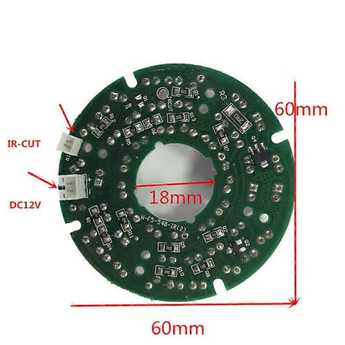 48 LED IR infrared illumination board, 60 degrees, compatible with CCTV home security camera 2