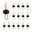 200 pieces black gold tone solder PCB board breadboard test point pins 2