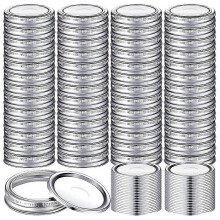 100-piece canning lid and ring set, split lids with silicone sealing rings, airtight and s