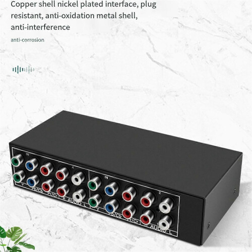 4x1 Component Video Signal Switch YPbPr YCbCr Audio DSW41 Splitter Panel Push Button Manual Switch CVBS 1