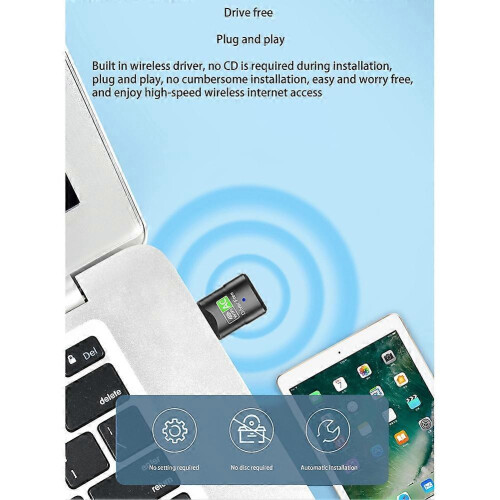Προσαρμογέας WiFi USB διπλής ζώνης RTL8811 5GHz/2.4GHz 600Mbps 1