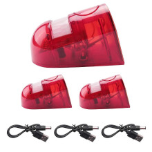 3-pack solar flashing light with motion sensor alarm, 129dB sound security siren, IP65 waterproof compatible with Vi