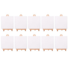 10 Sets Artist Mini Canvas Set Painting Craft DIY Drawing Small Tabletop Tripod Gift